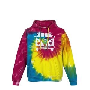 Tie Dye Hoodie Sweatshirt L VW Van San Francisco Isaacs Designs‎ Hippie Festival